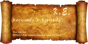 Kercsmár Euniké névjegykártya